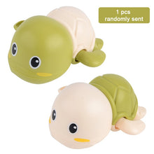 Load image into Gallery viewer, Single Sale Cute Cartoon Animal Tortoise Classic Baby Water Toy Infant Swim Turtle Wound-up Chain Clockwork Kids Beach Bath Toys