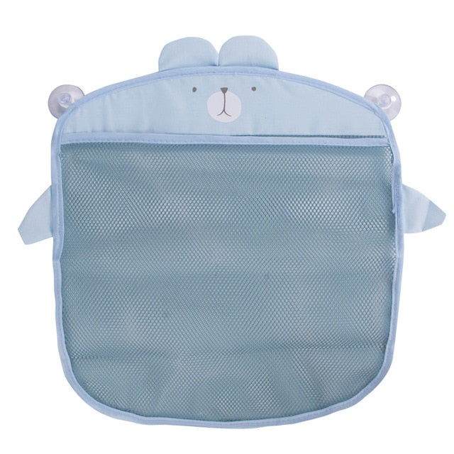 Cartoon Cute Bathroom Hanging Storage Basket Baby Kids Bathing Toy Storage Organizer Bathroom Folding Mesh Storage Basket