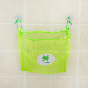 Cartoon Cute Bathroom Hanging Storage Basket Baby Kids Bathing Toy Storage Organizer Bathroom Folding Mesh Storage Basket