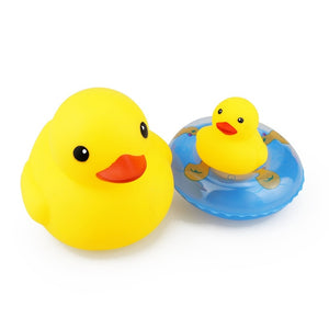 15PCS/Bag Bath Toy Animals Swimming Water Toys Mini Colorful Soft Floating Rubber Duck Squeeze Sound Funny Gift For Baby Kids